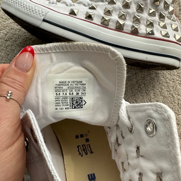 Converse studded high-top sneakers - custom made - Picture 3 of 4